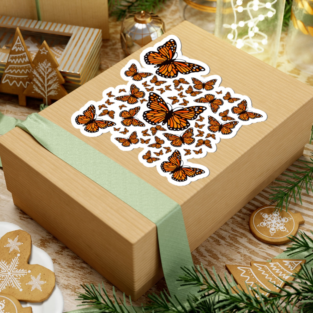 Kiss-Cut Vinyl Decals  - Monarch butterflies