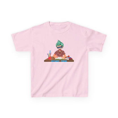 Kids Heavy Cotton™ Tee - Super kiddo studying - [[{"value":"Wonderwear Kid"}]]