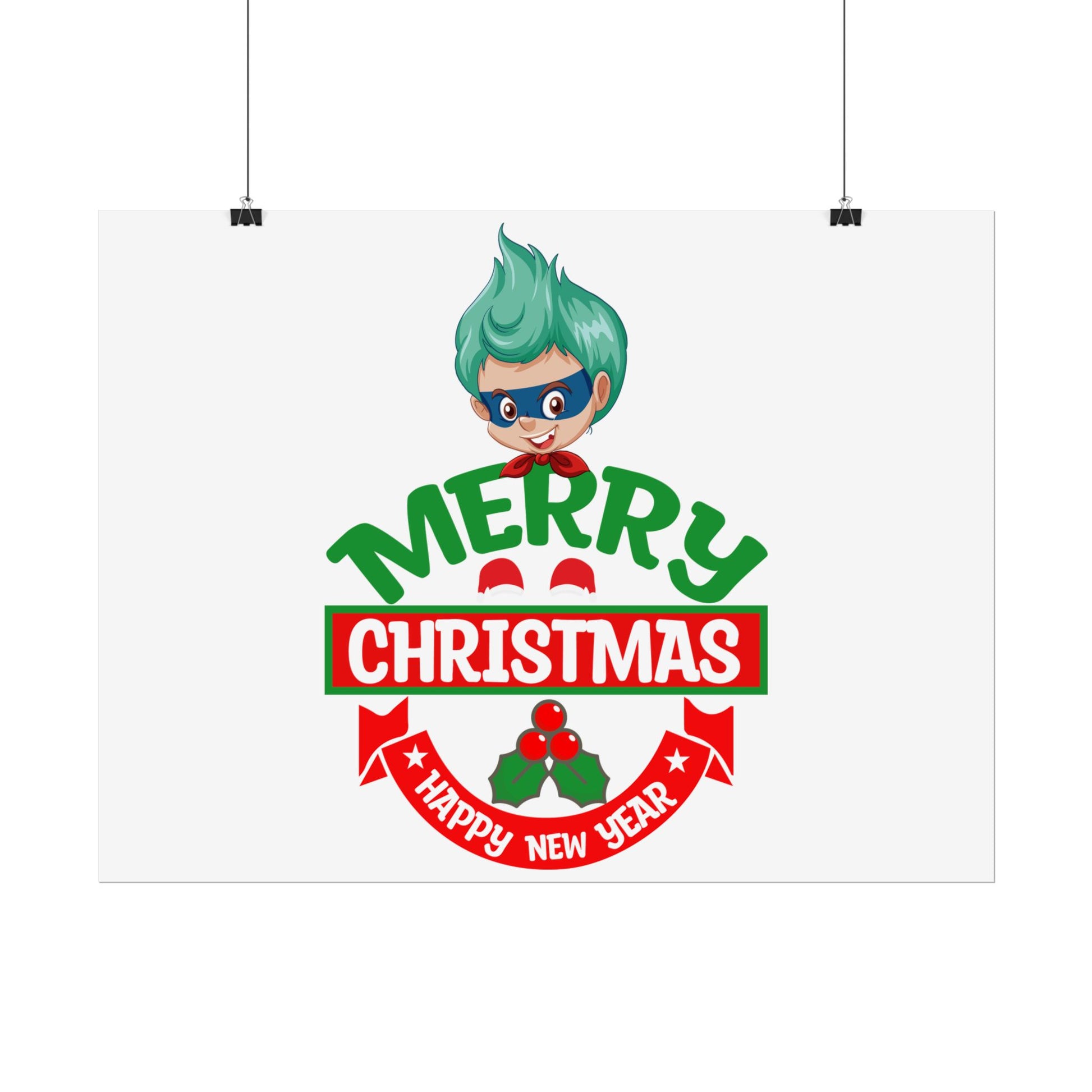 Rolled Posters - Merry chridtmas from super kiddo - [[{"value":"Wonderwear Kid"}]]