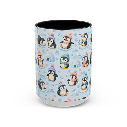 Accent Coffee Mug  (11/15 oz) - Penguin Winter Wonderland