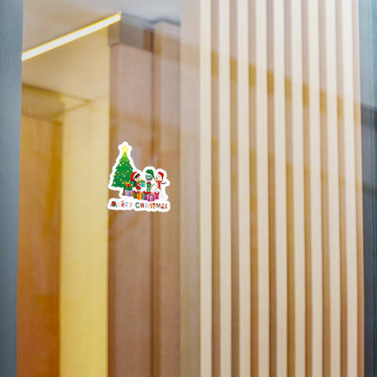 Christmas Kiss-Cut Vinyl Decals – Super kiddo preparing gifts - [[{"value":"Wonderwear Kid"}]]
