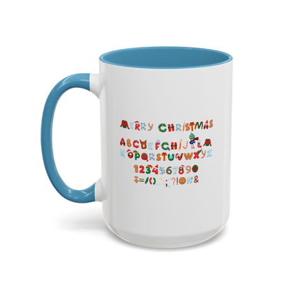 Accent Coffee Mug - Christmas alphabet - [[{"value":"Wonderwear Kid"}]]