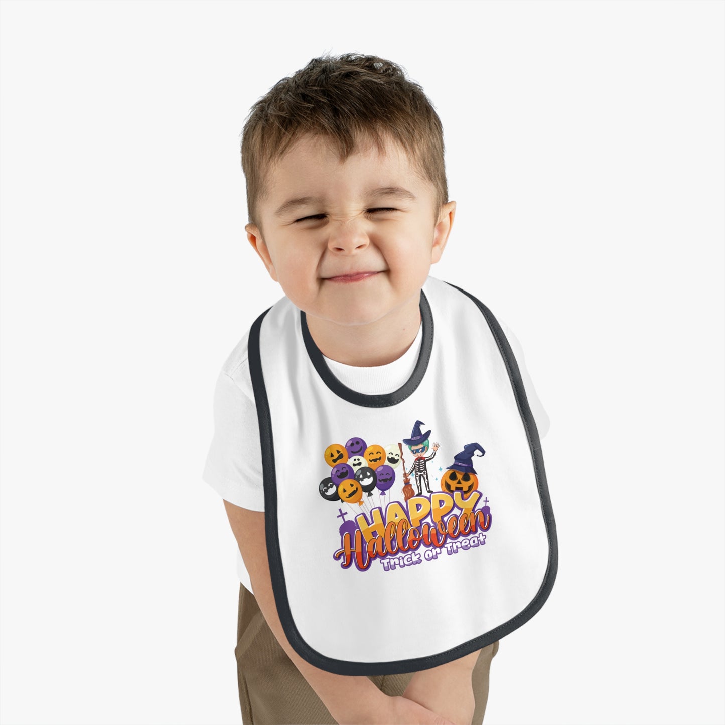 Baby Bib - Happy halloween trick or treat