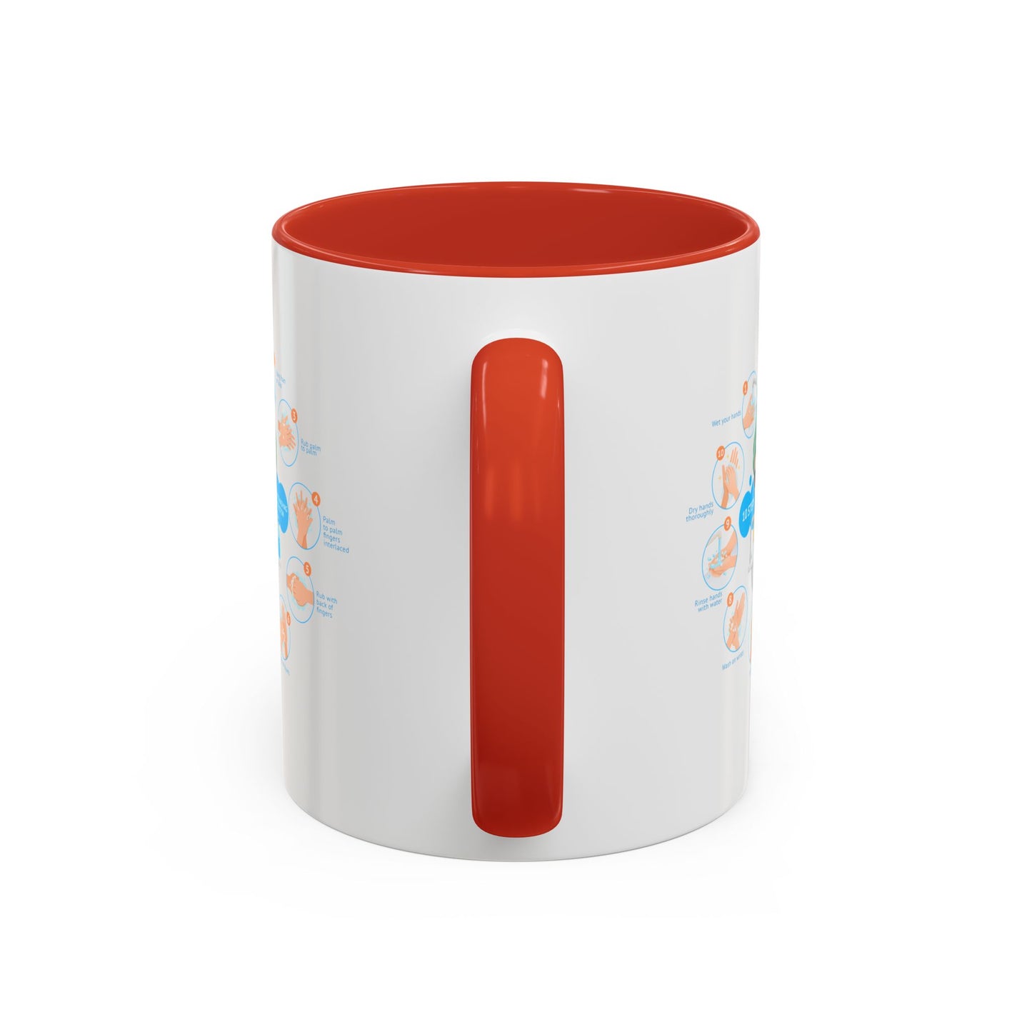 Accent Coffee Mug - Super kiddo hand washing steps
