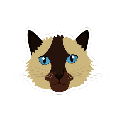 Kiss-Cut Vinyl Decals - Siamese cat Printify