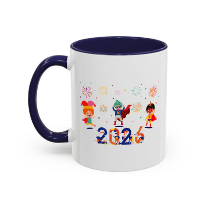 Accent Coffee Mug - Super kiddo and other hero - [[{"value":"Wonderwear Kid"}]]