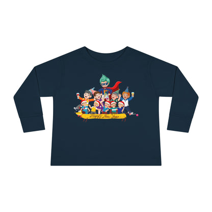 Toddler Long Sleeve Tee - Happy new year with friends - [[{"value":"Wonderwear Kid"}]]