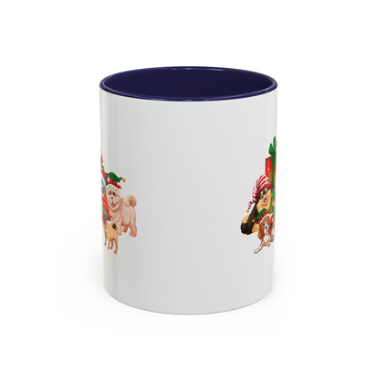 Accent Coffee Mug - Christmas with super kiddo pet friends without text - [[{"value":"Wonderwear Kid"}]]