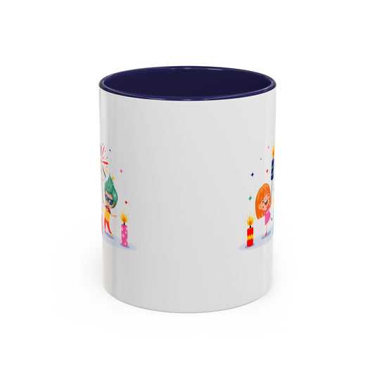 Accent Coffee Mug - Super kiddo lighting fireworks - [[{"value":"Wonderwear Kid"}]]