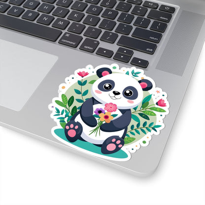 Kiss-Cut Stickers - Adorable Panda Printify