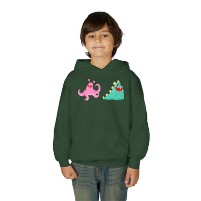 Youth Heavy Blend Hooded Sweatshirt - Joyful monster Printify