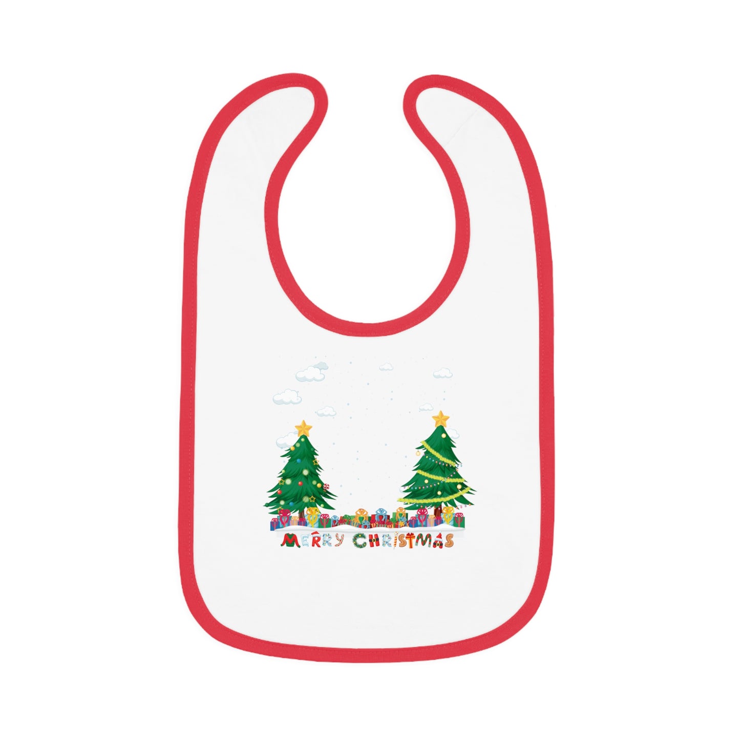 Baby Bib - Christmas and snowing
