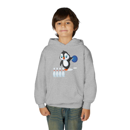 Kids Penguin Bowling Hoodie Printify