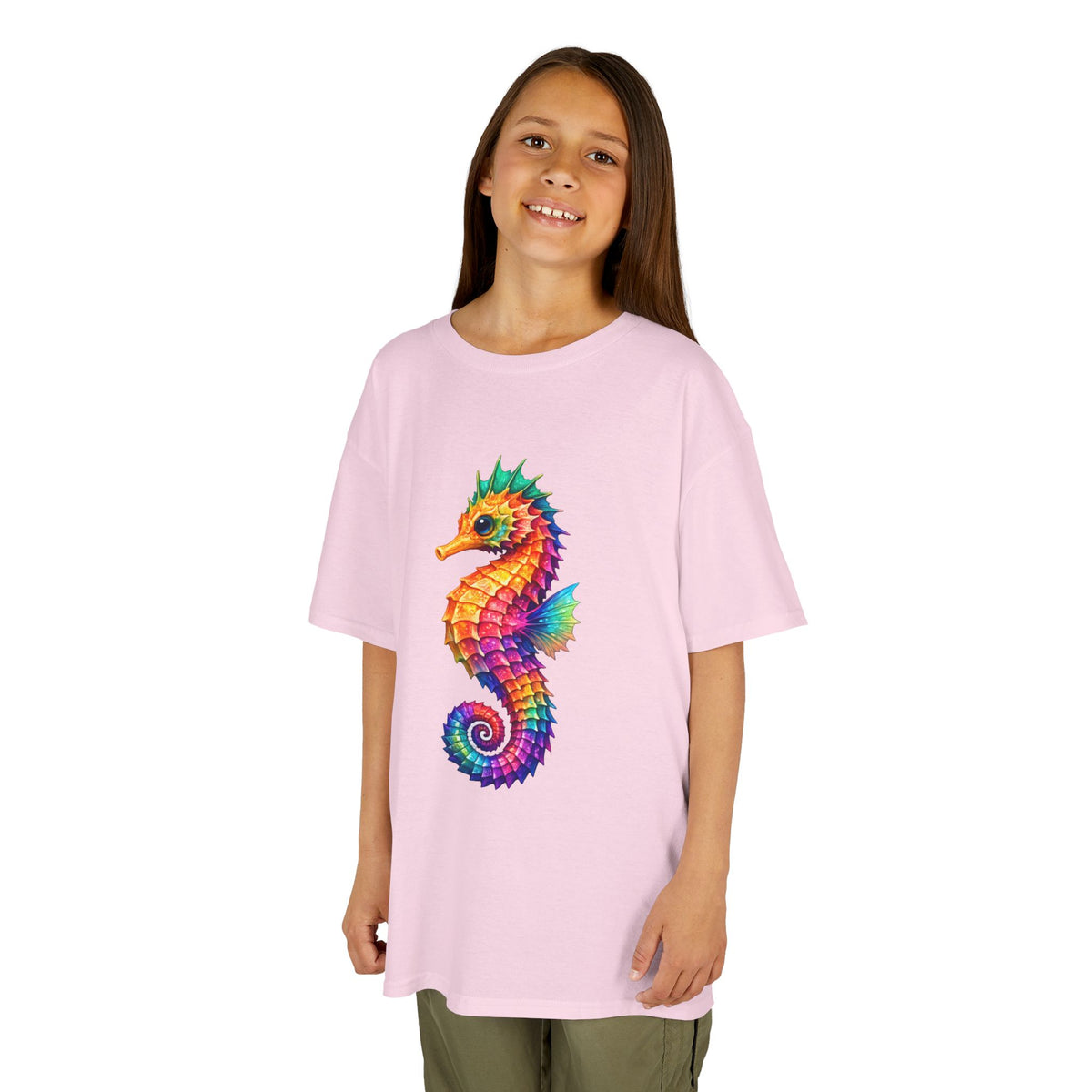 Kids Heavy Cotton™ Tee - vibrant seahorse