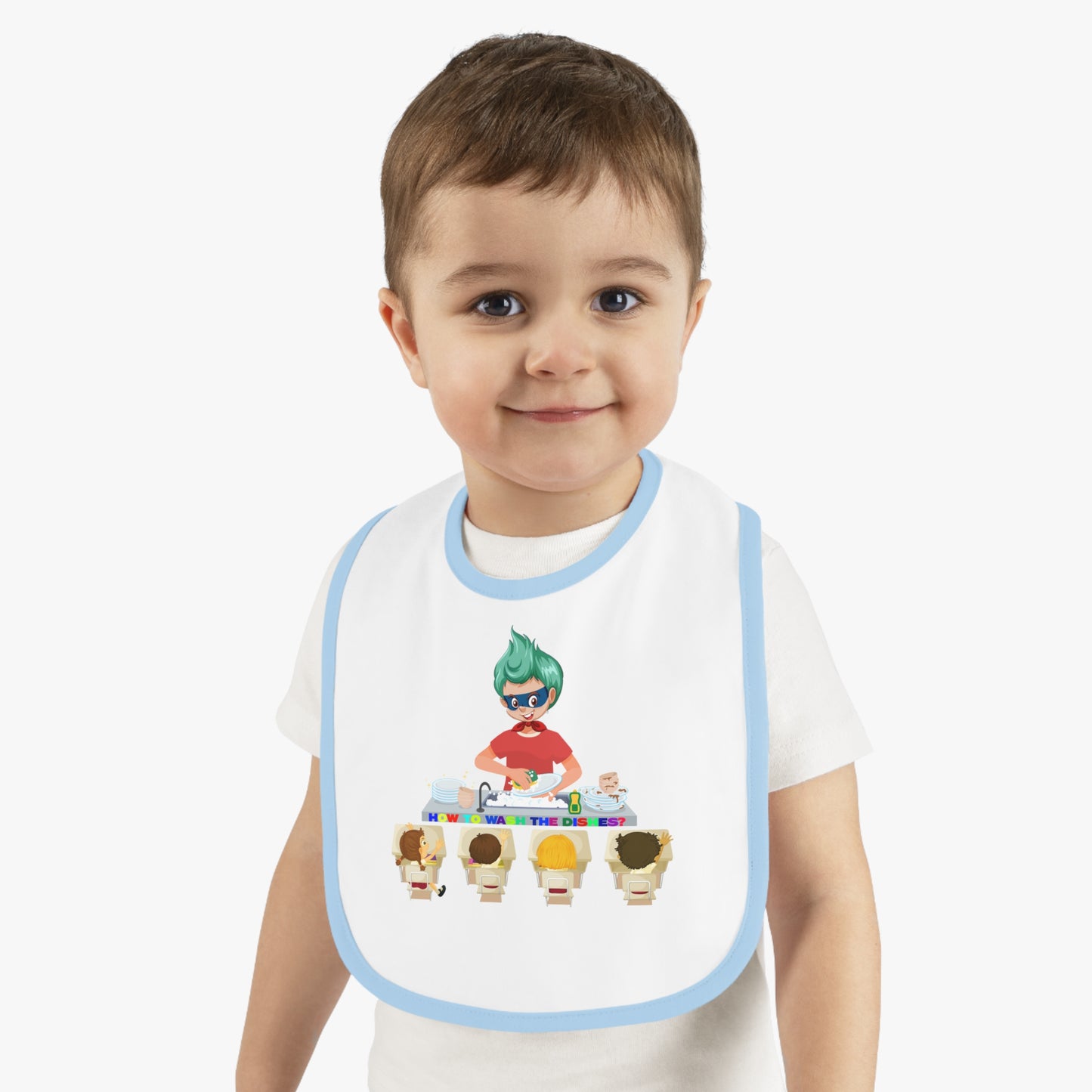Baby Bib - Little kiddo teaching to wash dishes