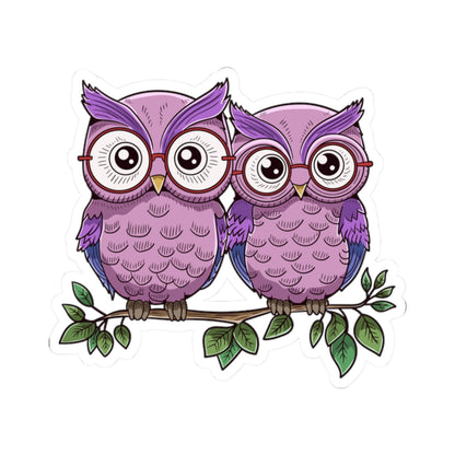 Kiss-Cut Stickers - Owl Couple Printify