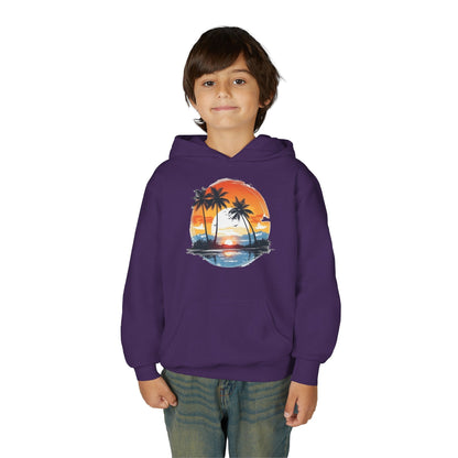 Kids Tropical Sunset Hoodie Printify