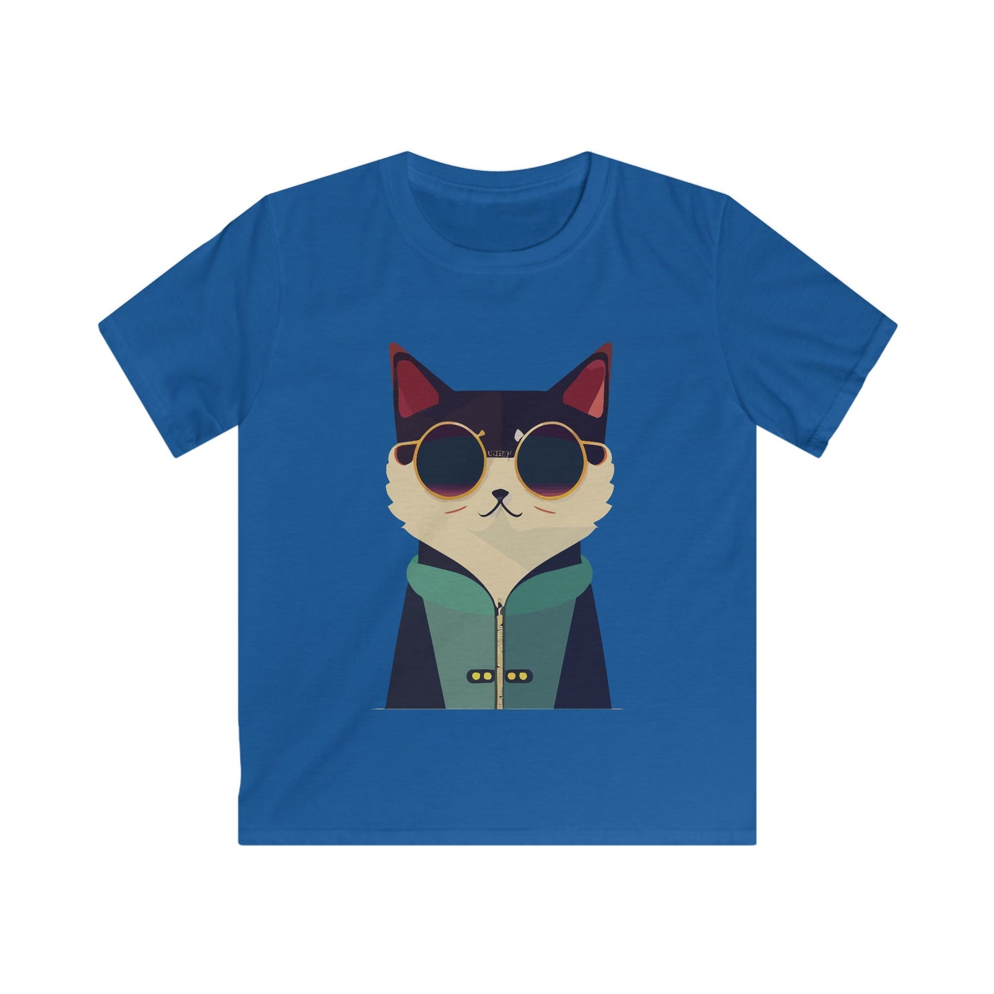 Kids Heavy Cotton Tee - Cool Cat ,Funny Cat Shirt