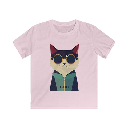 Kids Cool Cat Tee Printify