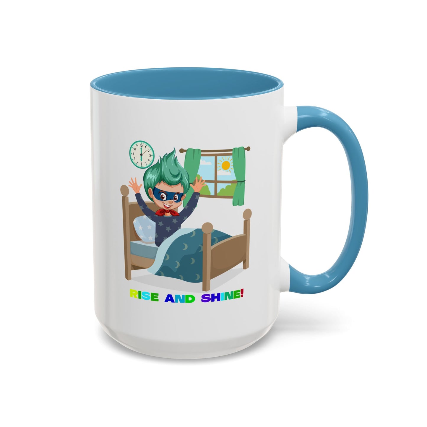 Accent Coffee Mug - Super kiddo teaches us to wake up early