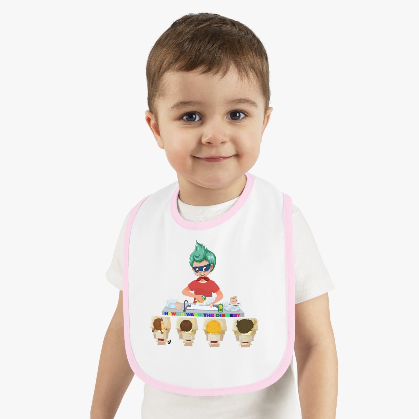 Baby Bib - Little kiddo teaching to wash dishes