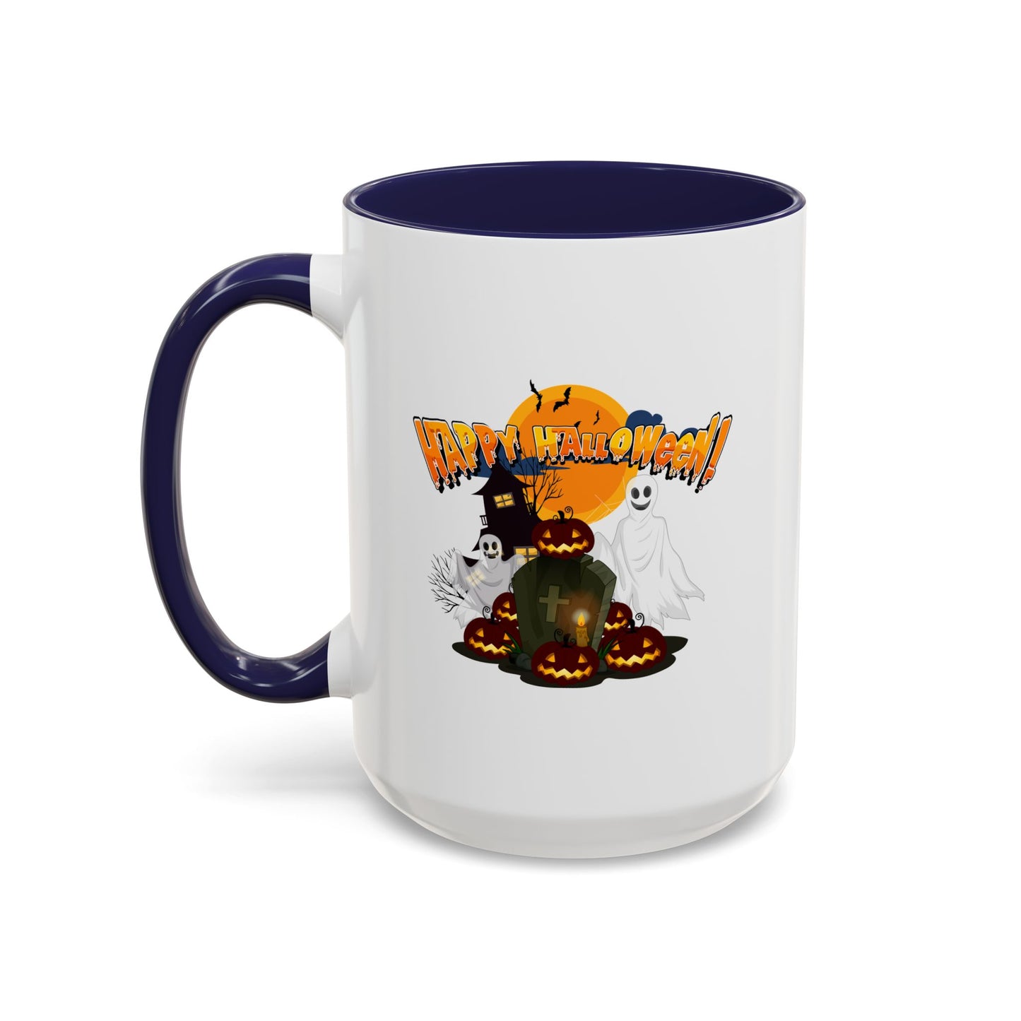 Accent Coffee Mug - Happy holloween - cemetery