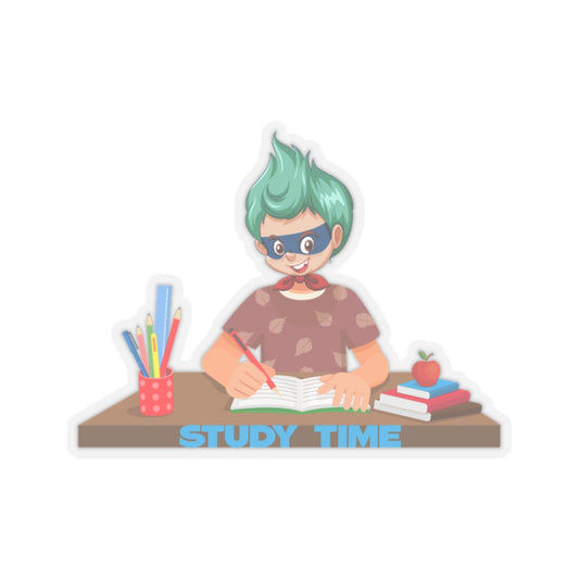 Kiss-Cut Stickers - Super kiddo studying - [[{"value":"Wonderwear Kid"}]]