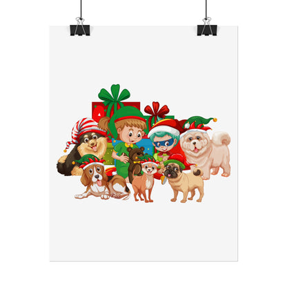 Rolled Posters - Christmas with super kiddo pet friends without text - [[{"value":"Wonderwear Kid"}]]