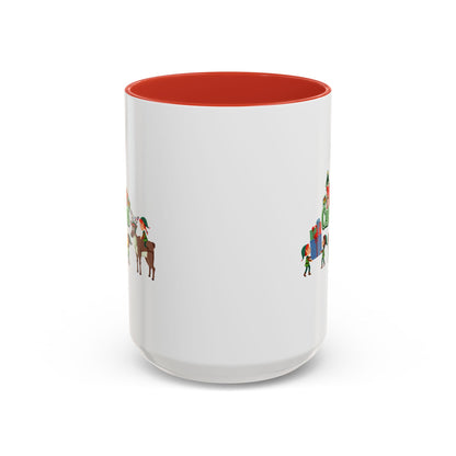 Accent Coffee Mug - Merry christmas and reindeer - [[{"value":"Wonderwear Kid"}]]