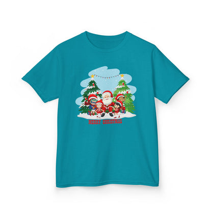 Kids Heavy Cotton™ Tee - Super kiddo with santa claus Merry christmas - [[{"value":"Wonderwear Kid"}]]