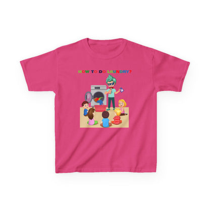 Kids Heavy Cotton™ Tee - super kiddo teaching laundry - [[{"value":"Wonderwear Kid"}]]