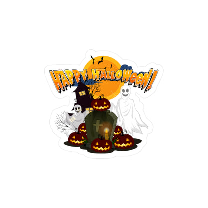 Halloween Kiss-Cut Vinyl Decals – Happy holloween - cemetery - [[{"value":"Wonderwear Kid"}]]