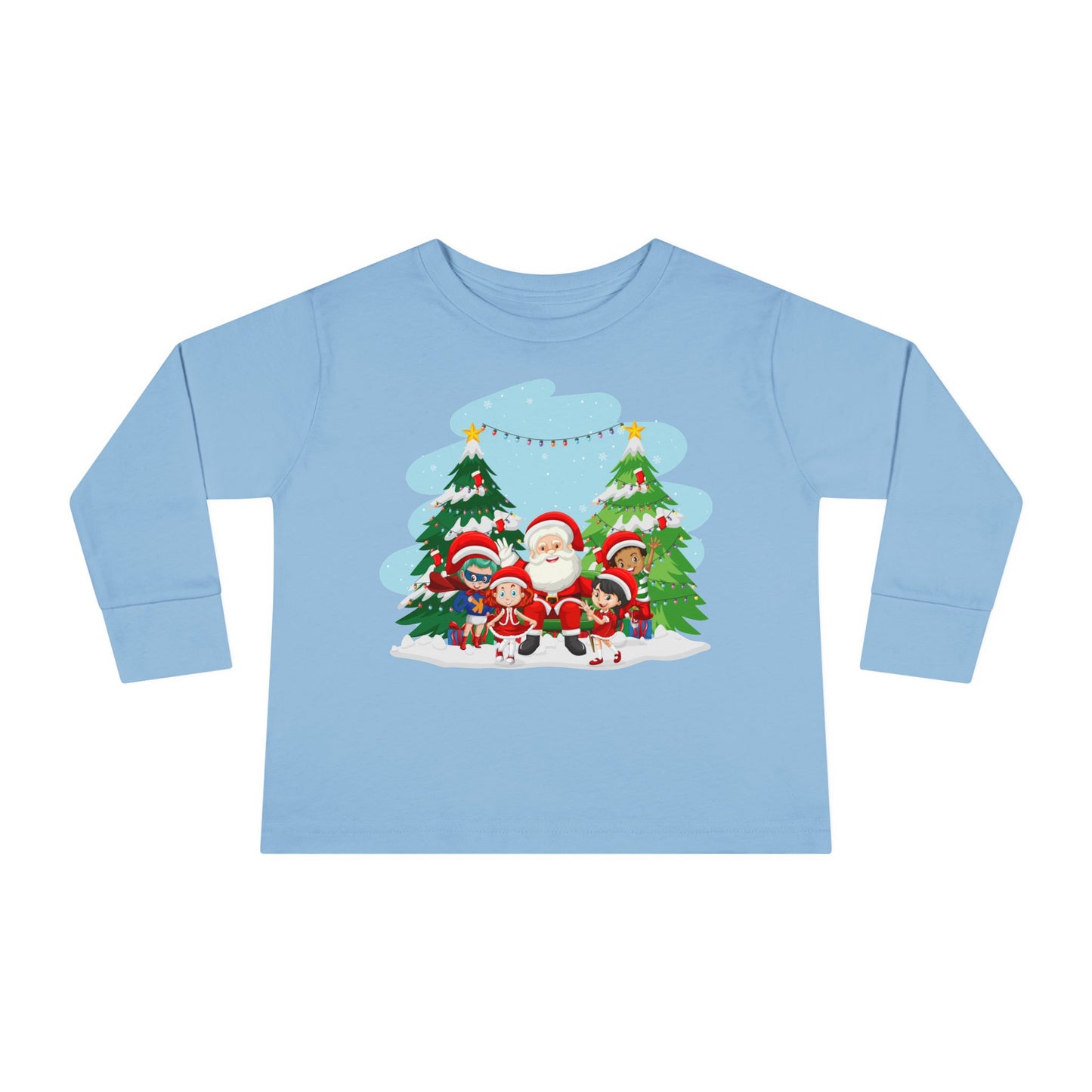 Toddler Long Sleeve Tee - Super kiddo with santa claus - [[{"value":"Wonderwear Kid"}]]