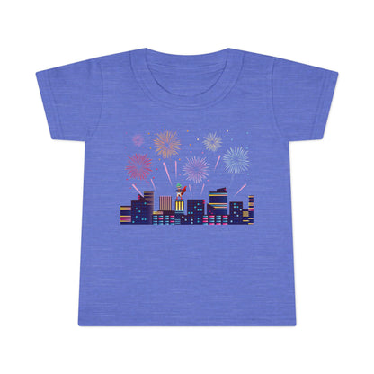 Toddler T-shirt - Super kiddo with fireworks - [[{"value":"Wonderwear Kid"}]]