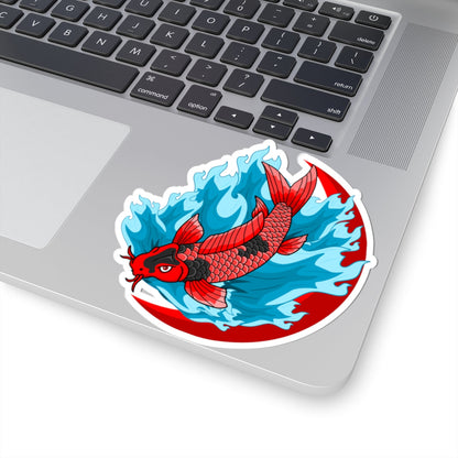 Kiss-Cut Vinyl Decals - Red koi Printify