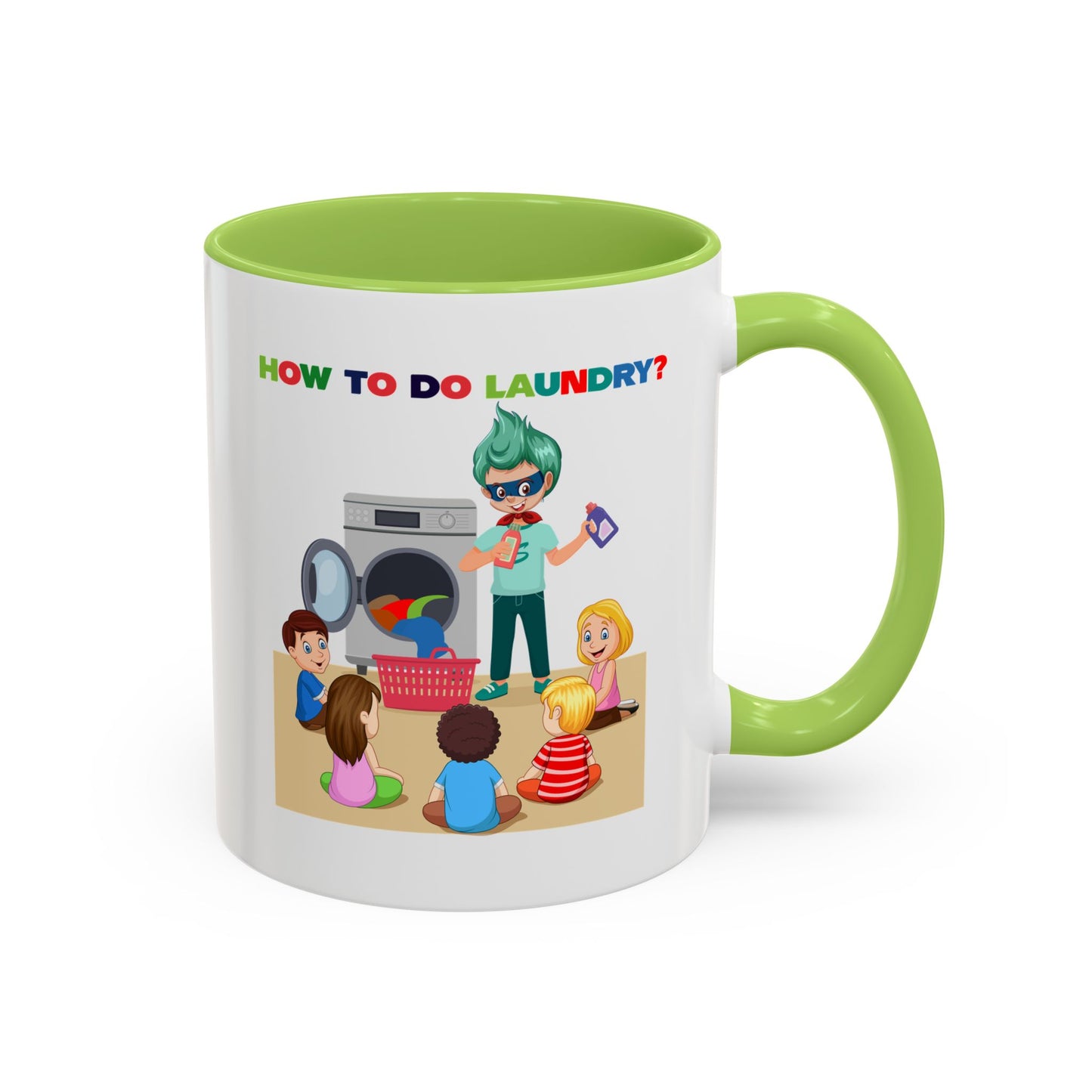 Accent Coffee Mug - super kiddo teaching laundry