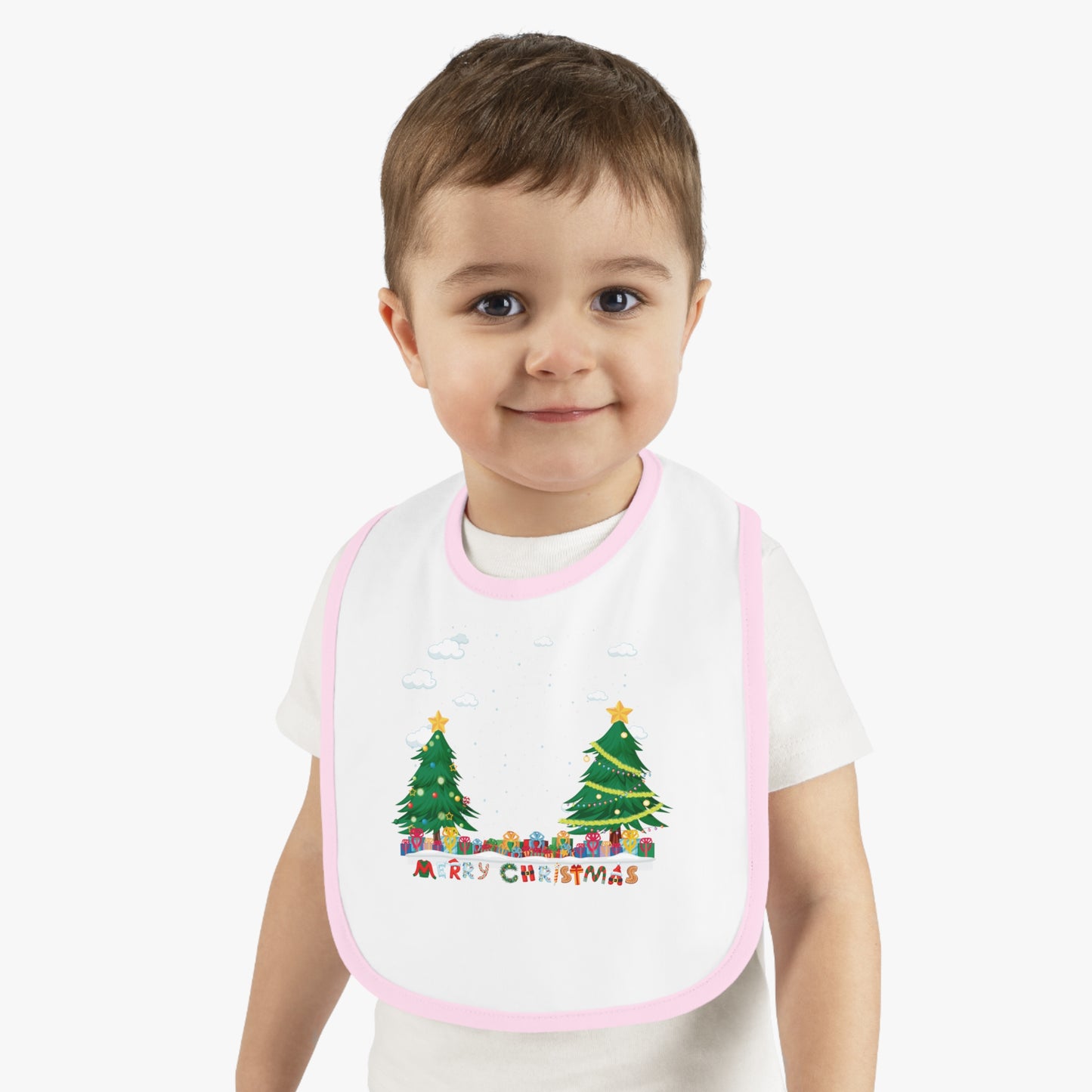 Baby Bib - Christmas and snowing