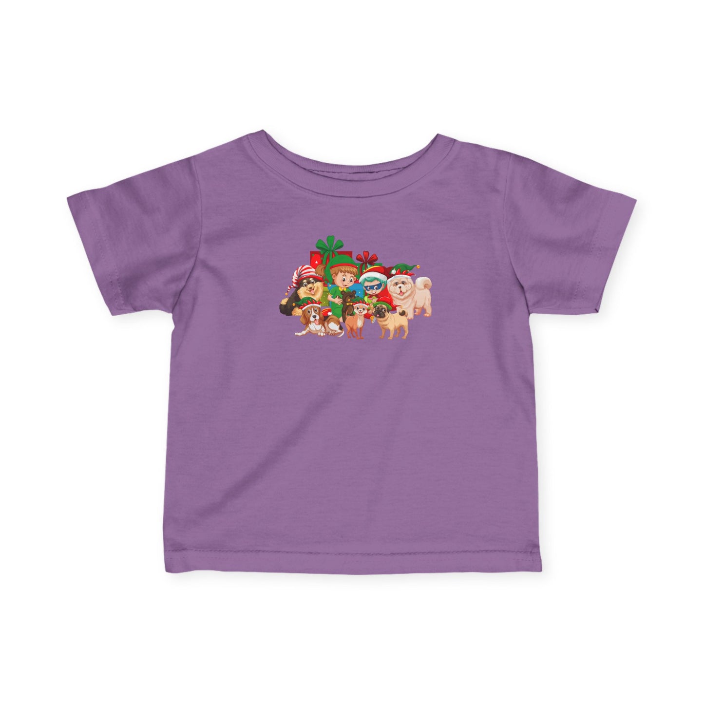 Infant Fine Jersey Tee - Christmas with super kiddo pet friends without text - [[{"value":"Wonderwear Kid"}]]