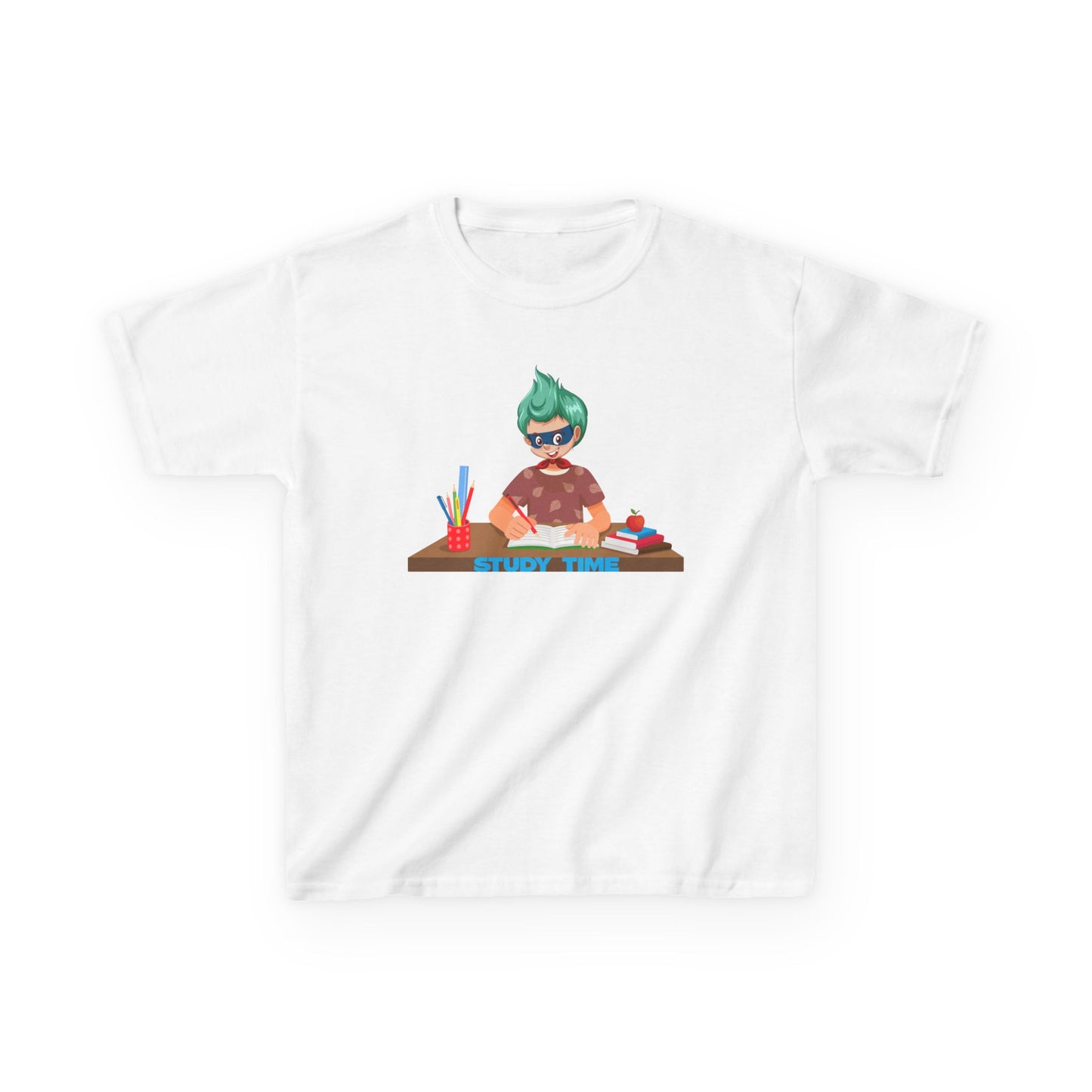 Kids Heavy Cotton™ Tee - Super kiddo studying - [[{"value":"Wonderwear Kid"}]]