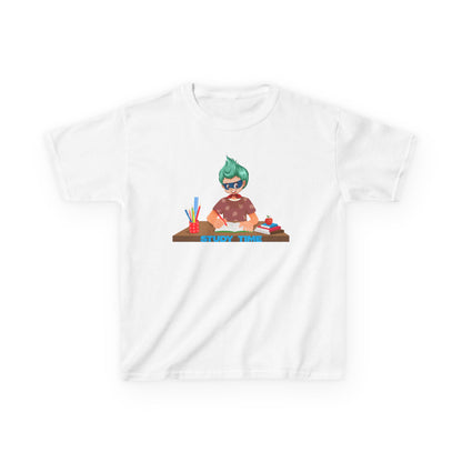 Kids Heavy Cotton™ Tee - Super kiddo studying - [[{"value":"Wonderwear Kid"}]]