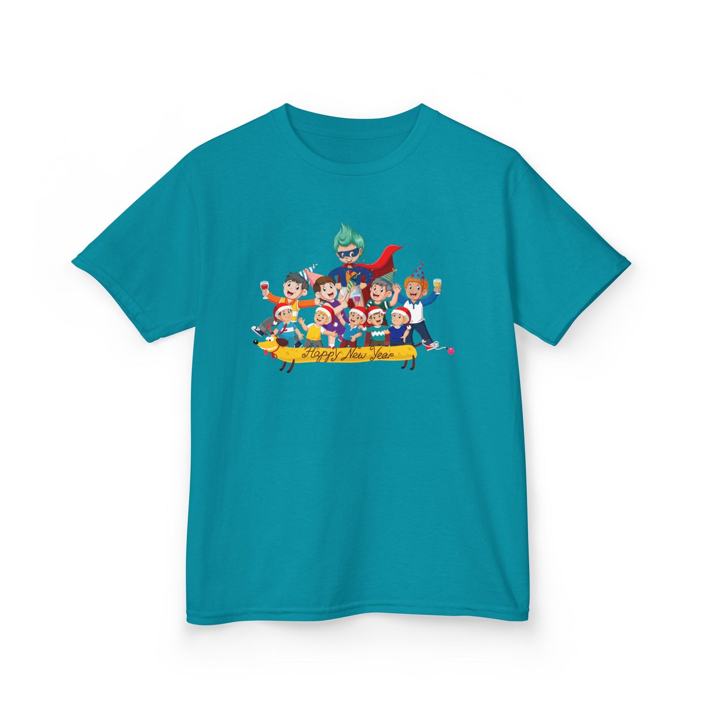 Kids Heavy Cotton™ Tee - Happy new year with friends - [[{"value":"Wonderwear Kid"}]]