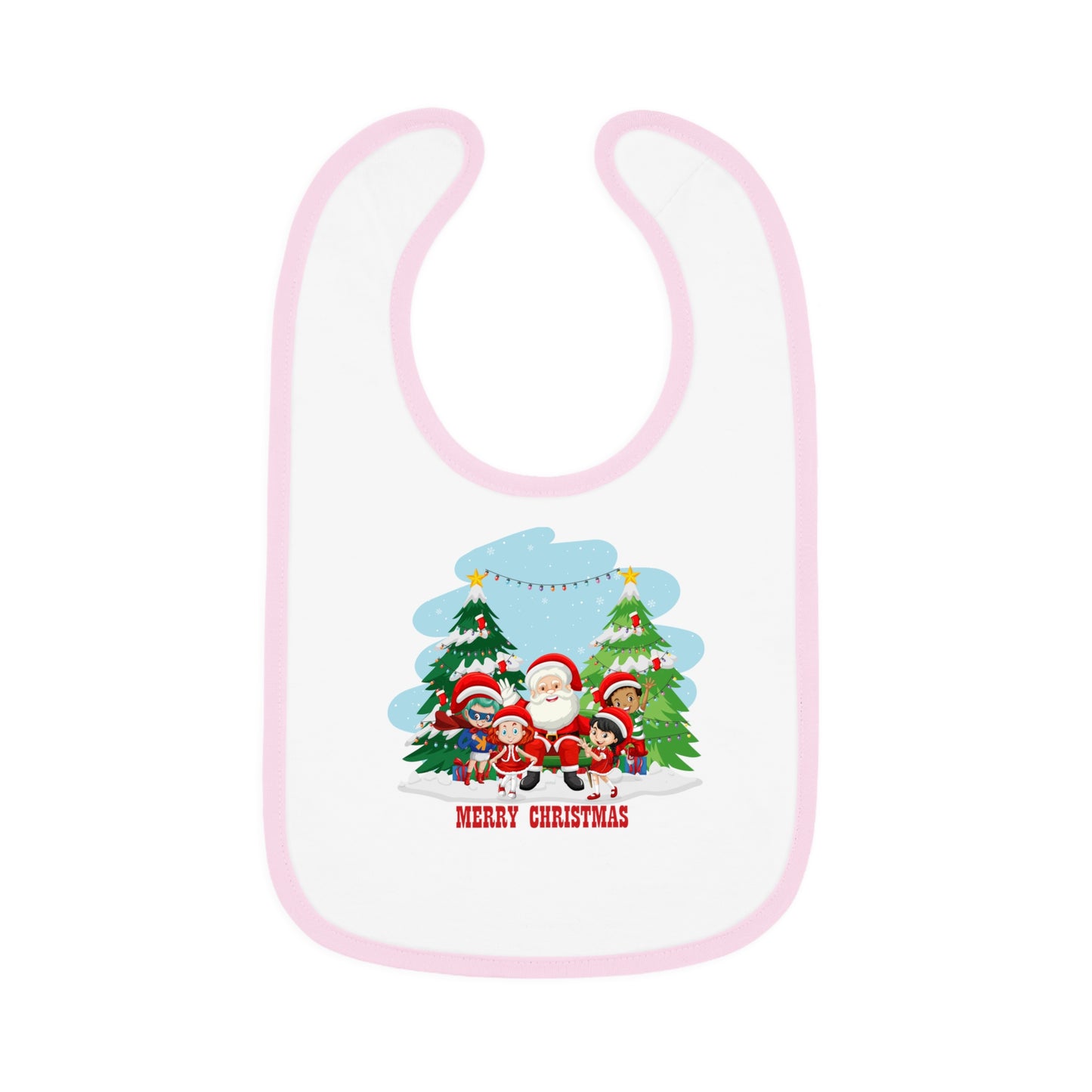 Baby Bib - Super kiddo with santa claus Merry christmas
