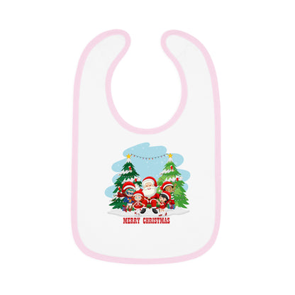 Baby Bib - Super kiddo with santa claus Merry christmas - [[{"value":"Wonderwear Kid"}]]