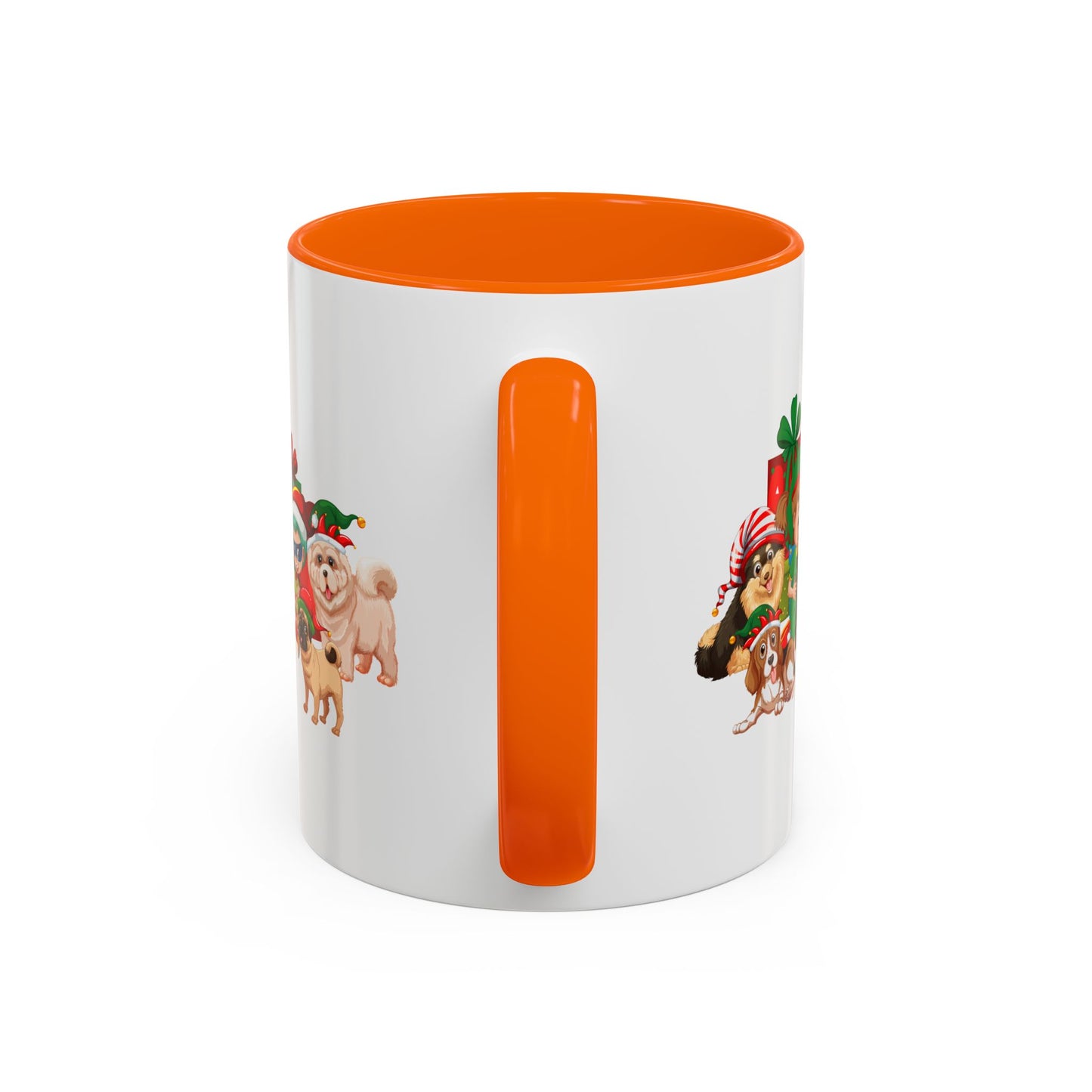 Accent Coffee Mug - Christmas with super kiddo pet friends without text