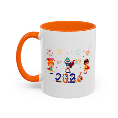 Accent Coffee Mug - Super kiddo and other hero - [[{"value":"Wonderwear Kid"}]]