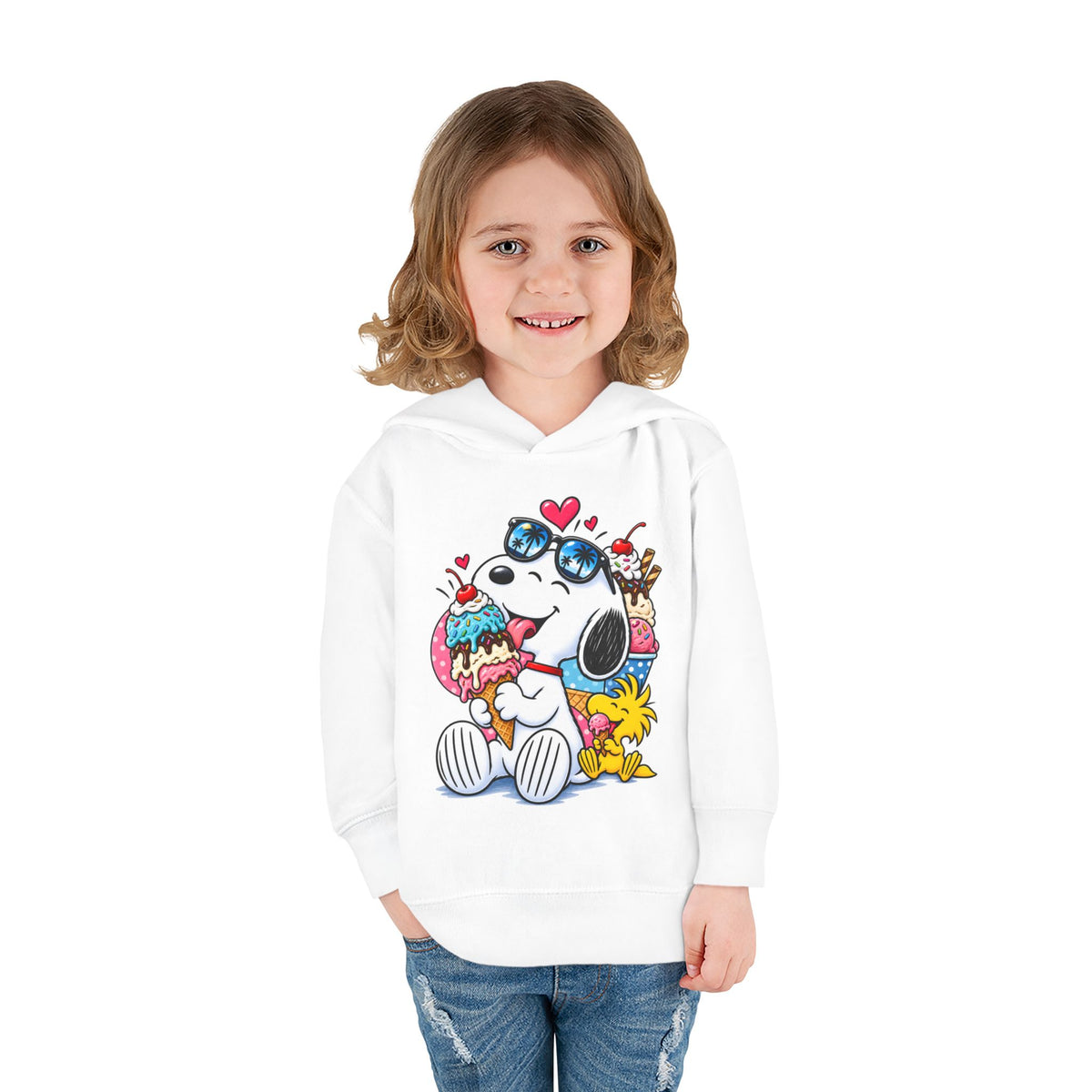 Toddler Hoodie — Snoopy and Woodstock’s Ice Cream Day
