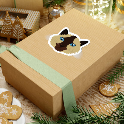 Kiss-Cut Vinyl Decals - Siamese cat Printify