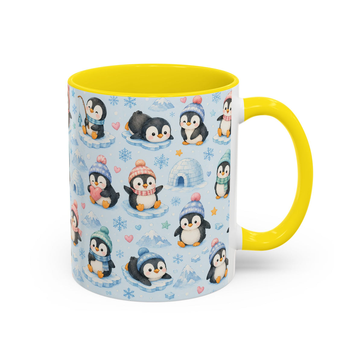 Accent Coffee Mug  (11/15 oz) - Penguin Winter Wonderland