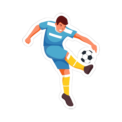 Kiss-Cut Stickers - Soccer Player Going to Goal Printify