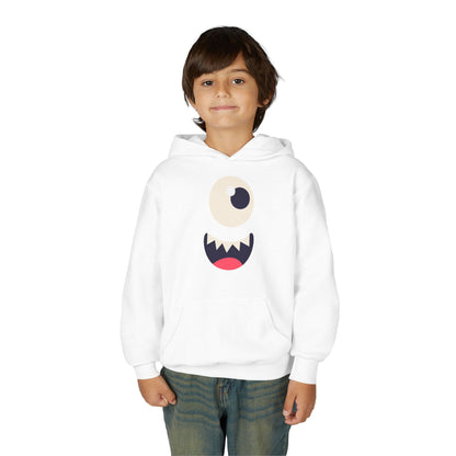 Youth Heavy Blend Hooded Sweatshirt - Monsters face Printify